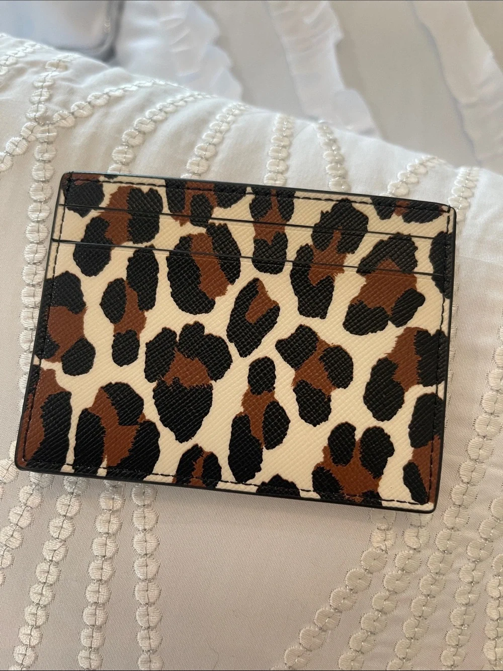 kate spade Leopard Card Case Slim Cardholder